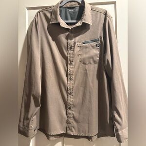 Hi-Tec Men's Tan Button Down Shirt